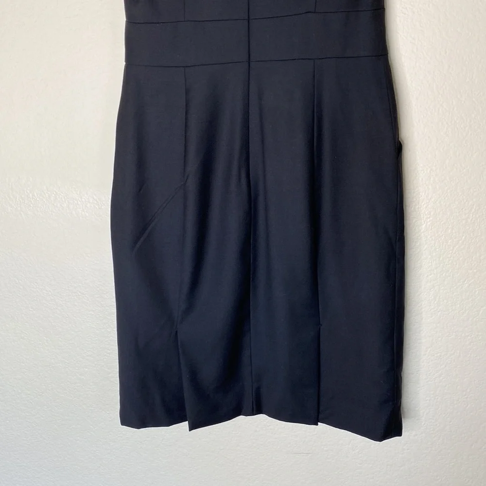 J. Crew dress Sz 2 two women’s black super 120’s black wool lined tank pockets